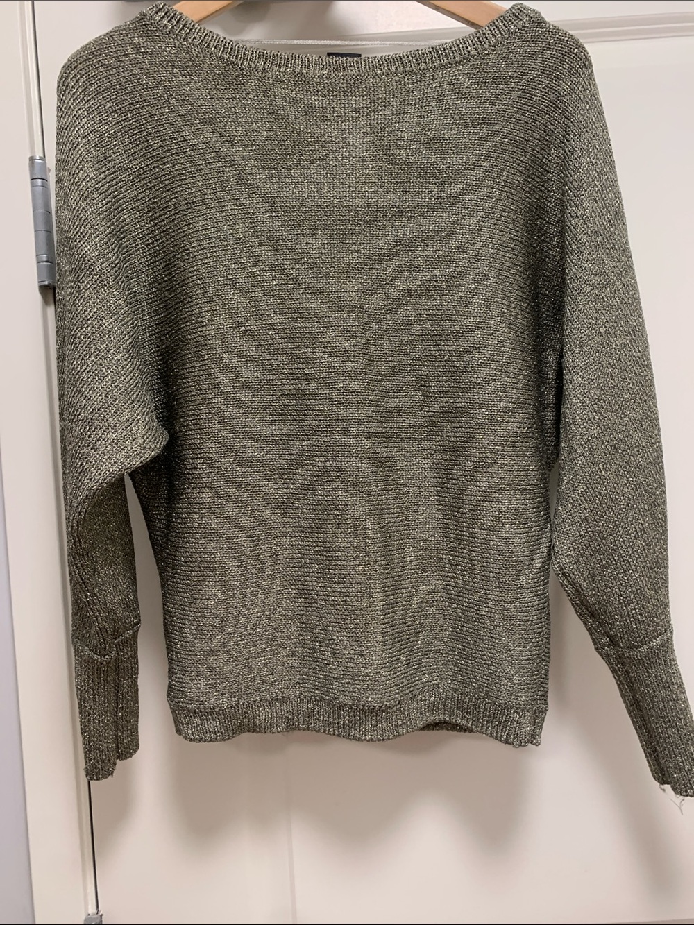 INC Olive Crewneck Knit Sweater